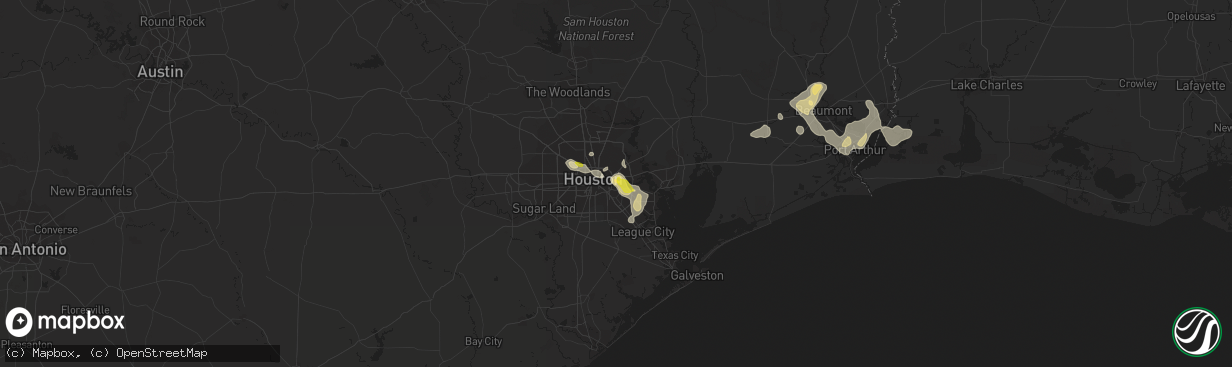 Hail map in Galena Park, TX on June 15, 2021