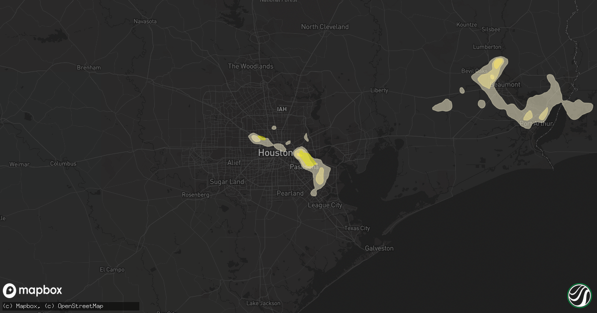 Hail map in Galena Park, TX on June 15, 2021