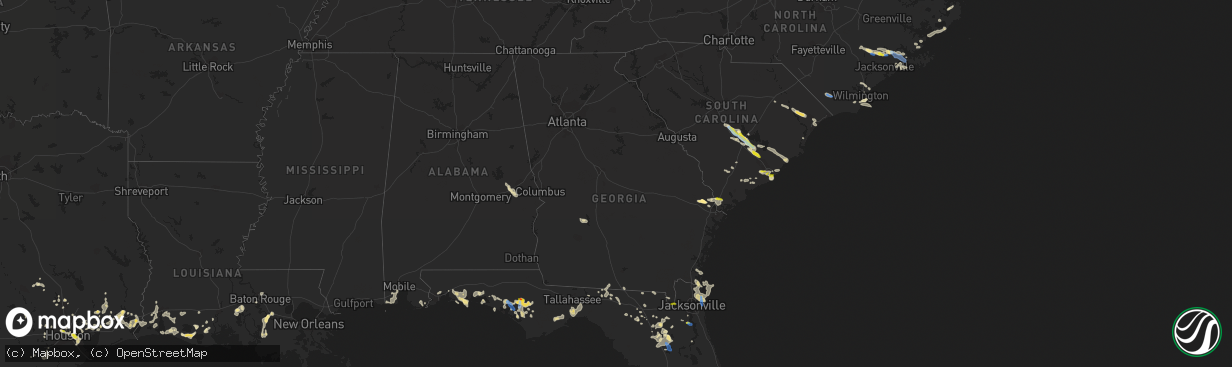 Hail map in Georgia on June 15, 2021