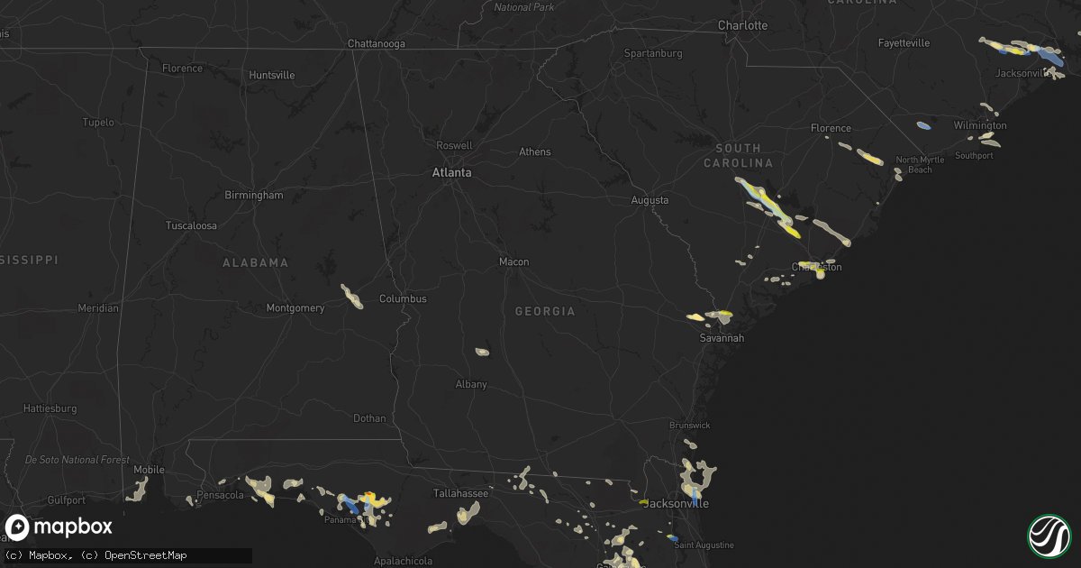 Hail map in Georgia on June 15, 2021