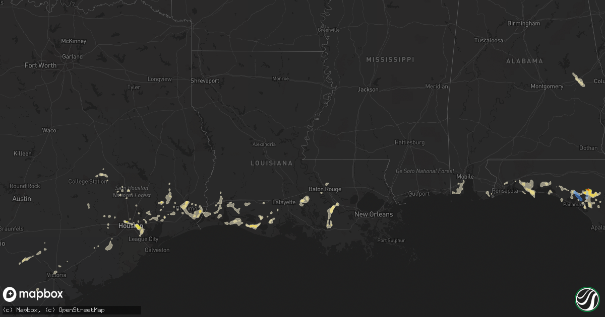 Hail map in Louisiana on June 15, 2021