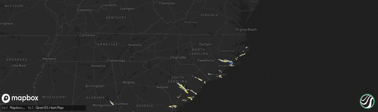 Hail map in North Carolina on June 15, 2021
