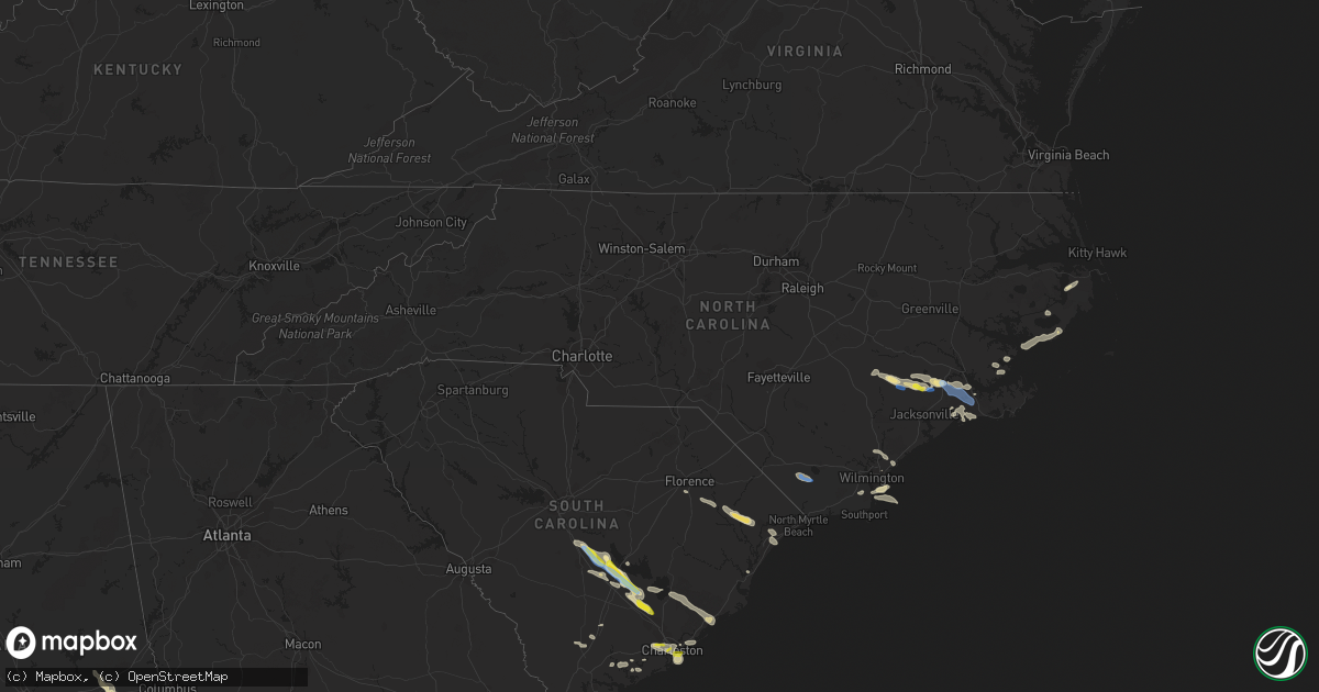 Hail map in North Carolina on June 15, 2021