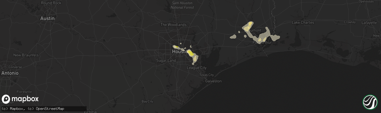 Hail map in Pasadena, TX on June 15, 2021