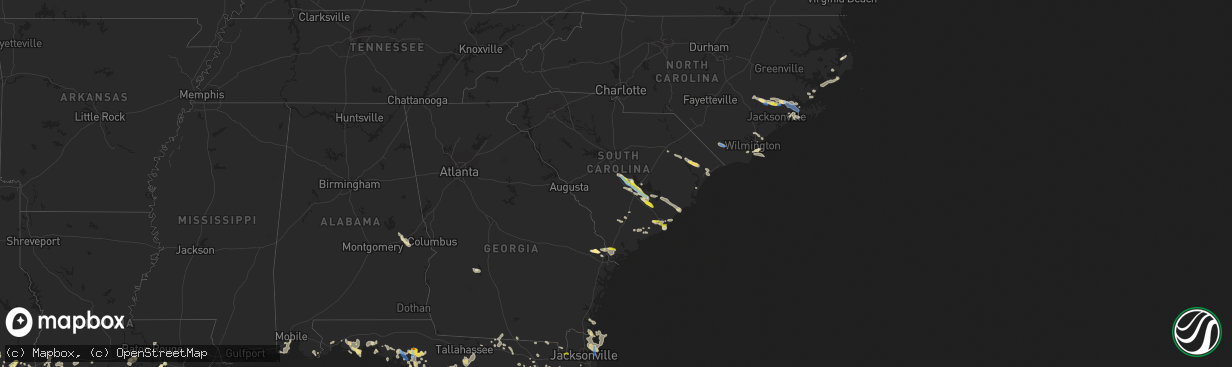 Hail map in South Carolina on June 15, 2021