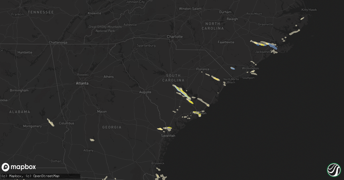 Hail map in South Carolina on June 15, 2021