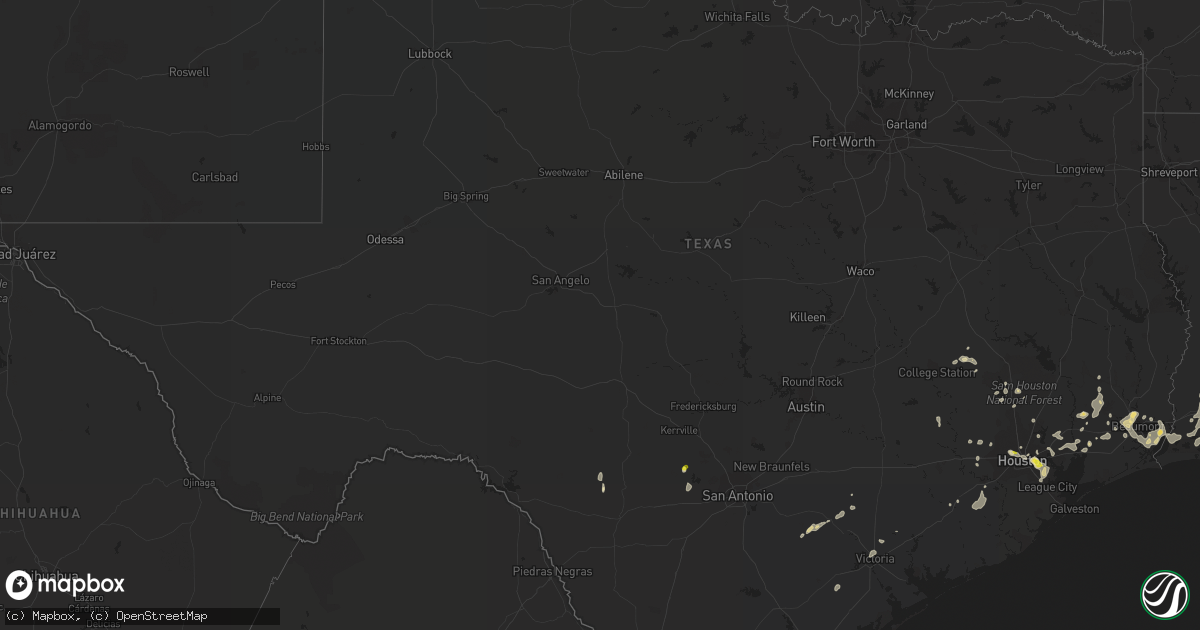 Hail map in Texas on June 15, 2021