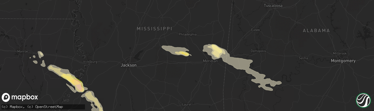 Hail map in Decatur, MS on June 15, 2023