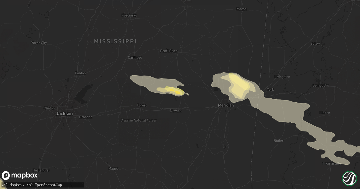 Hail map in Decatur, MS on June 15, 2023