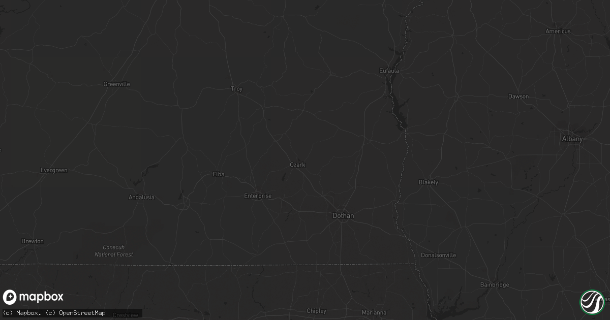 Hail map in Dixons Mills, AL on June 15, 2023