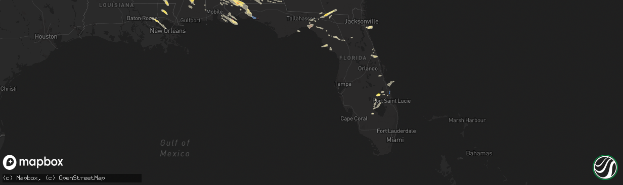 Hail map in Florida on June 15, 2023