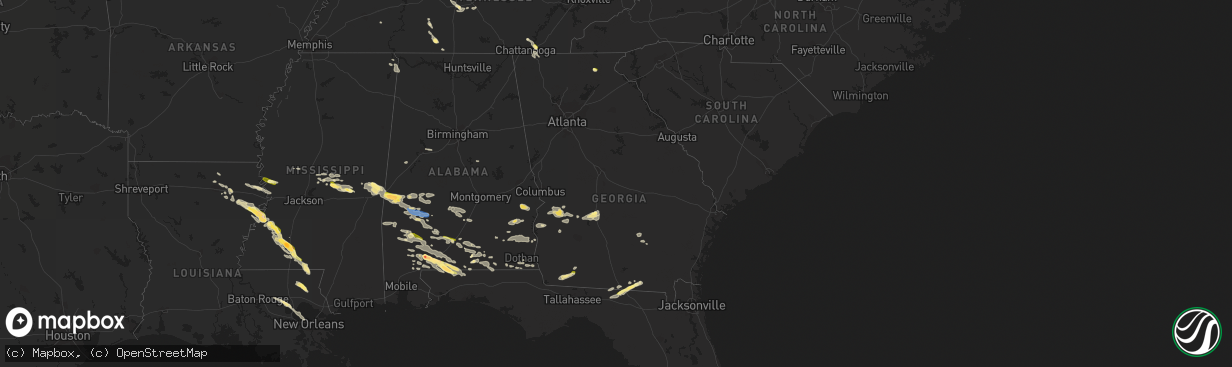 Hail map in Georgia on June 15, 2023