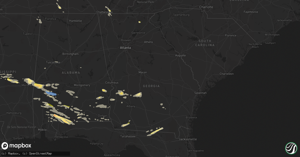 Hail map in Georgia on June 15, 2023