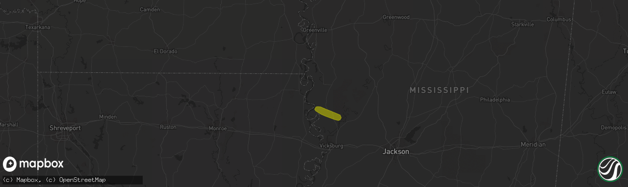 Hail map in Mayersville, MS on June 15, 2023