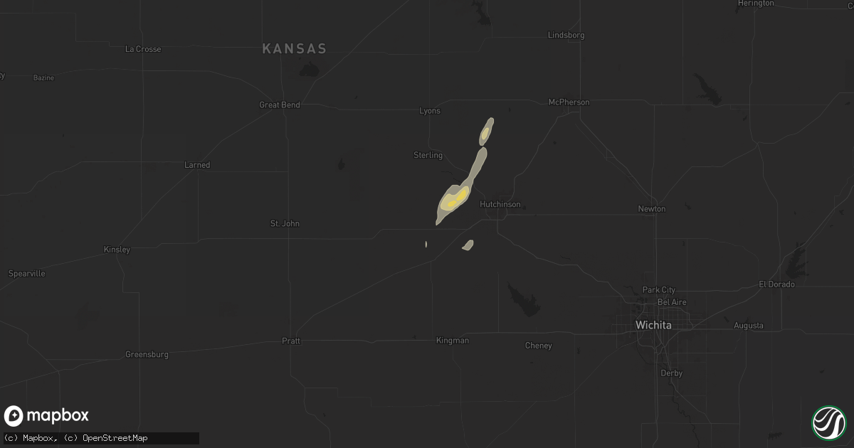 Hail map in Abbyville, KS on June 15, 2024