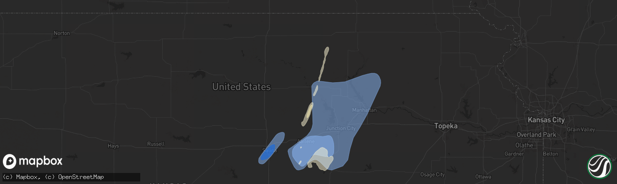 Hail map in Clay Center, KS on June 15, 2024