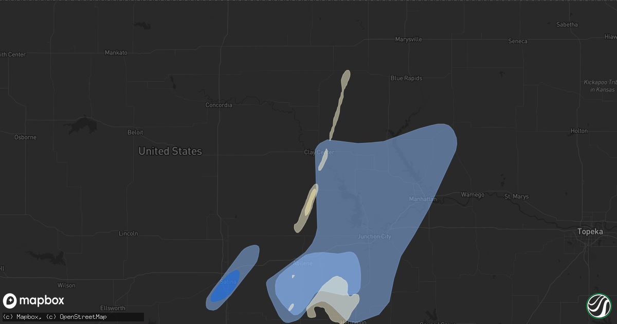 Hail map in Clay Center, KS on June 15, 2024