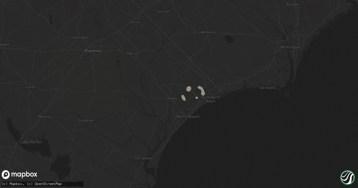 Hail map in Conway, SC on June 15, 2024