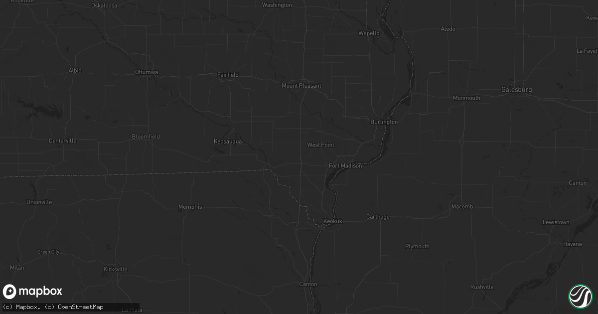 Hail map in Donnellson, IA on June 15, 2024