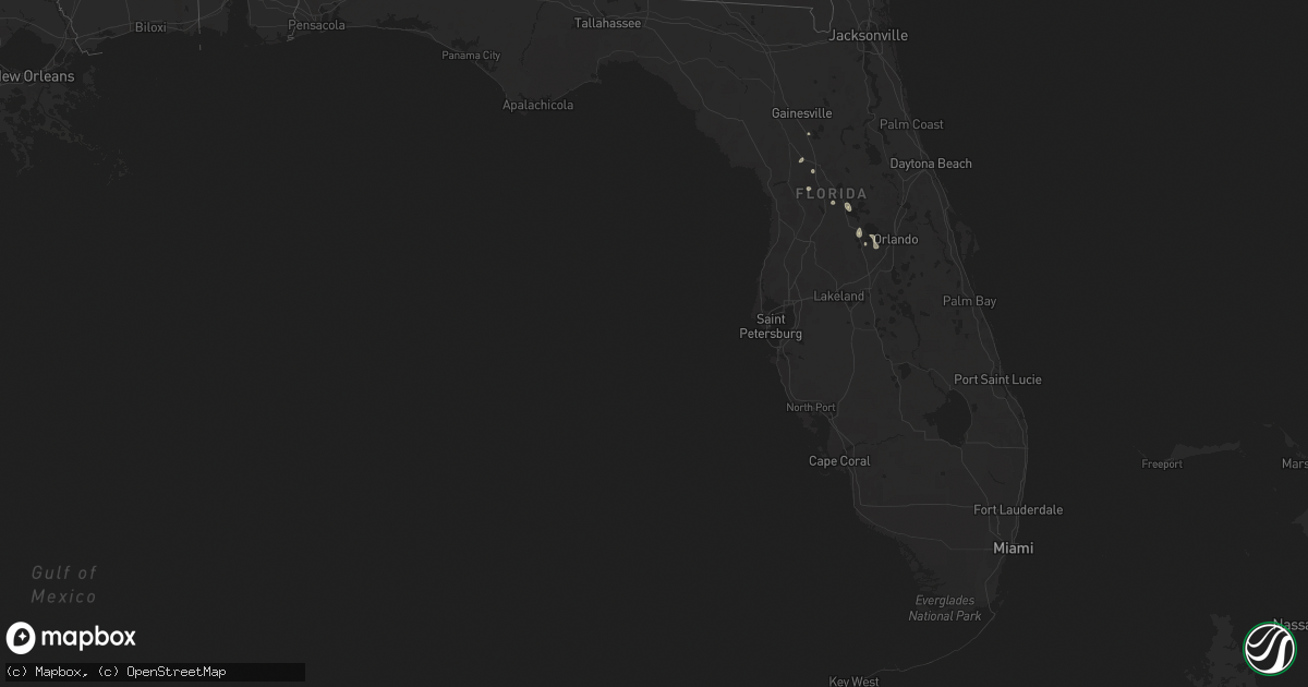 Hail map in Florida on June 15, 2024