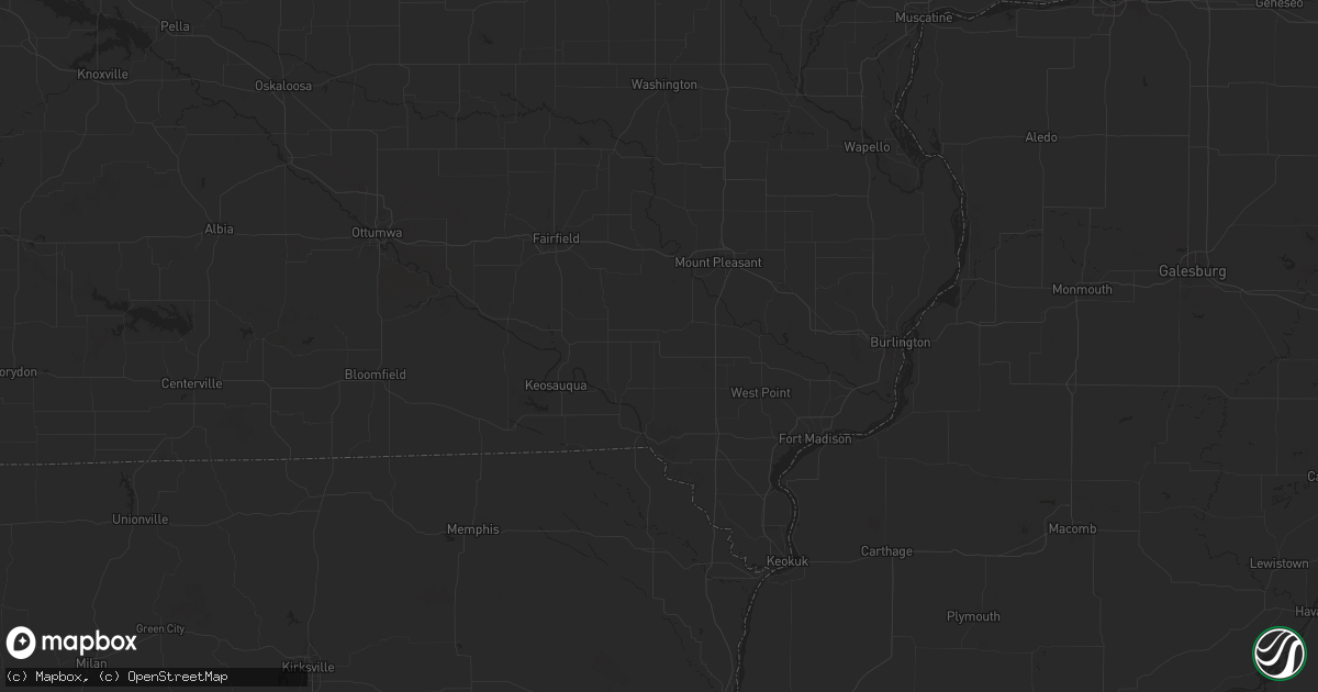 Hail map in Hillsboro, IA on June 15, 2024