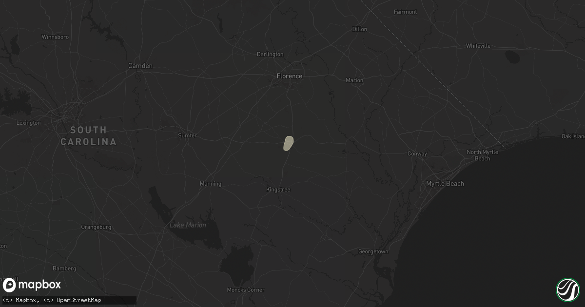 Hail map in Lake City, SC on June 15, 2024