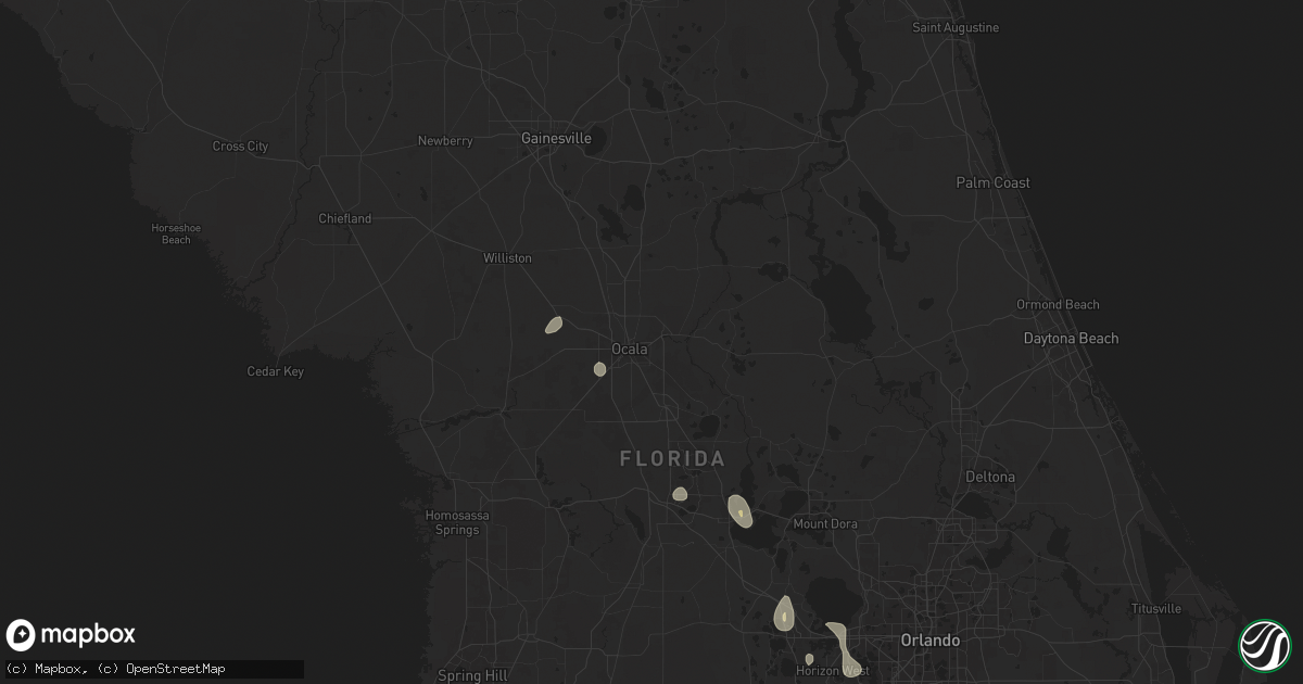 Hail map in Ocala, FL on June 15, 2024