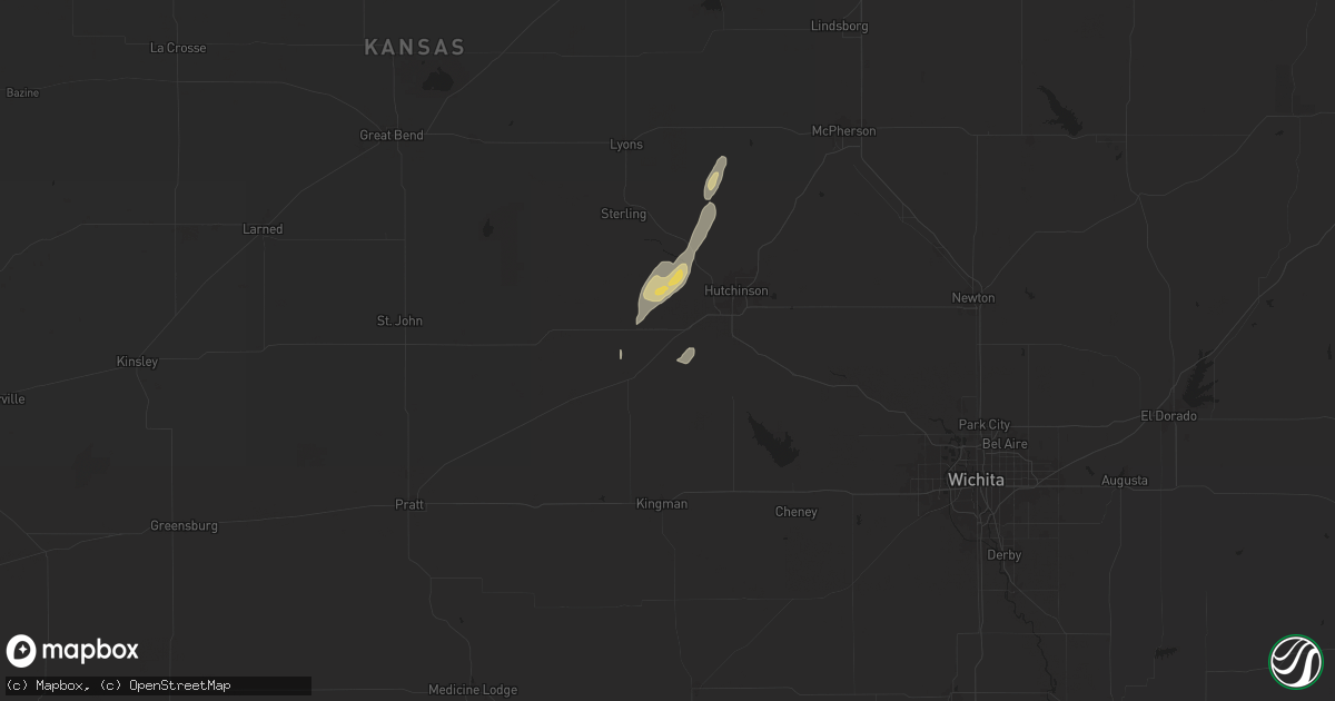 Hail map in Partridge, KS on June 15, 2024