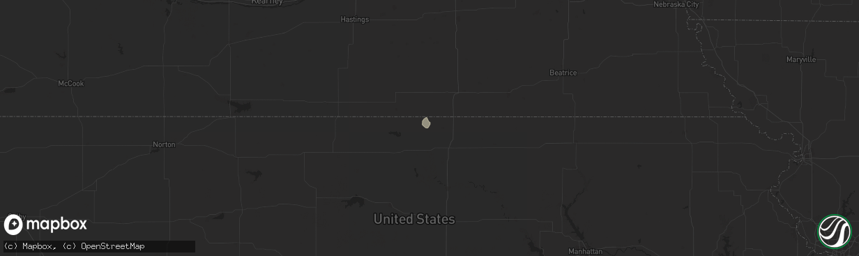 Hail map in Republic, KS on June 15, 2024