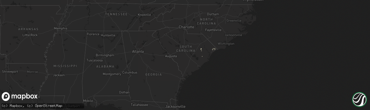 Hail map in South Carolina on June 15, 2024