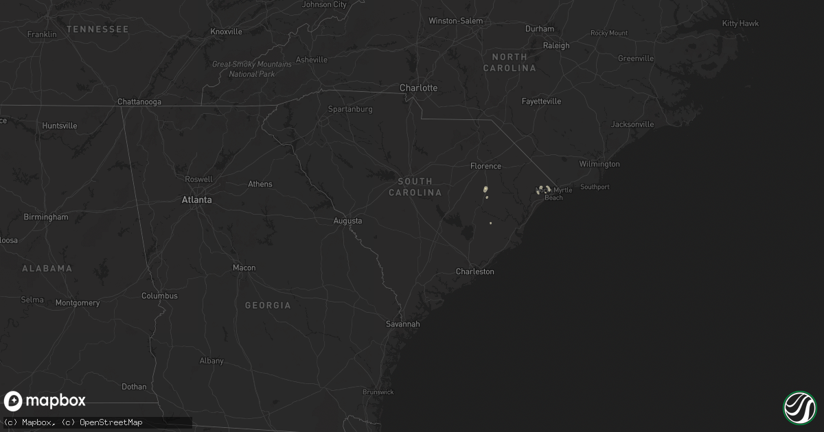 Hail map in South Carolina on June 15, 2024