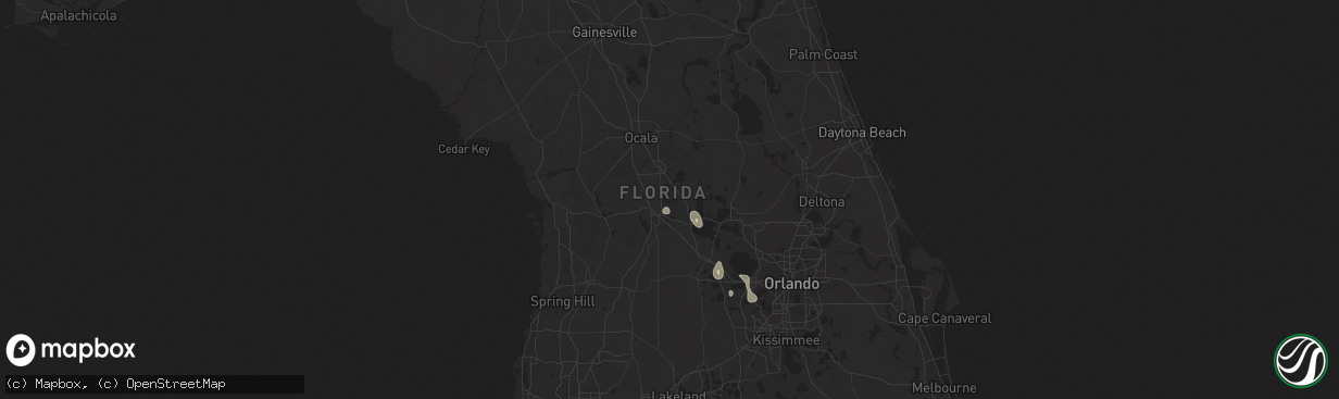 Hail map in The Villages, FL on June 15, 2024