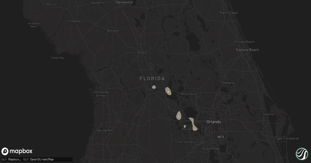 Hail map in The Villages, FL on June 15, 2024