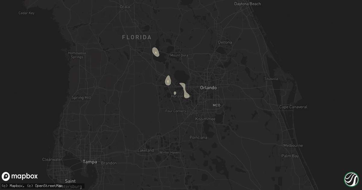 Hail map in Winter Garden, FL on June 15, 2024