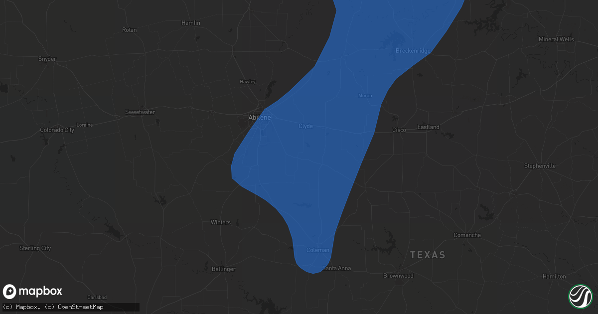 Hail map in Clyde, TX on June 15, 2025