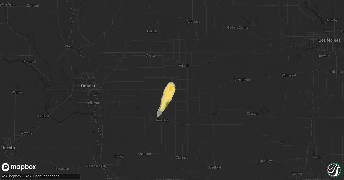 Hail map in Griswold, IA on June 15, 2025