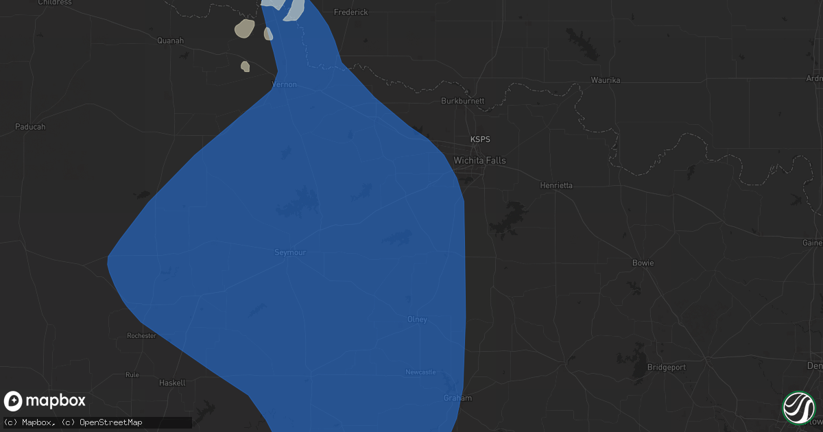 Hail map in Holliday, TX on June 15, 2025