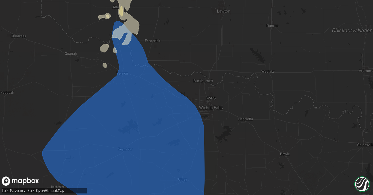 Hail map in Iowa Park, TX on June 15, 2025