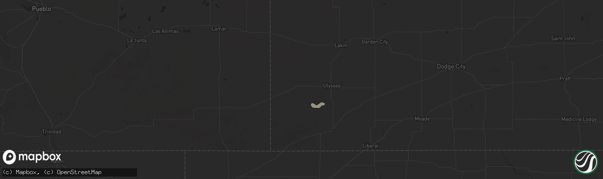 Hail map in Johnson, KS on June 15, 2025