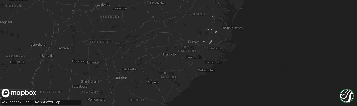 Hail map in North Carolina on June 15, 2025