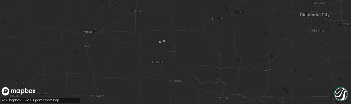 Hail map in Wellington, TX on June 15, 2025