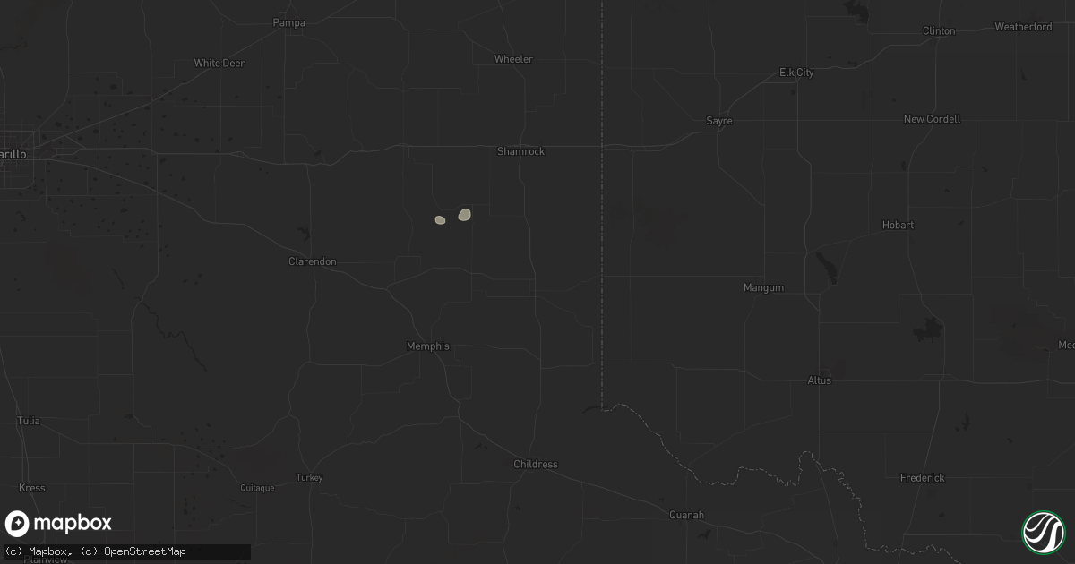 Hail map in Wellington, TX on June 15, 2025