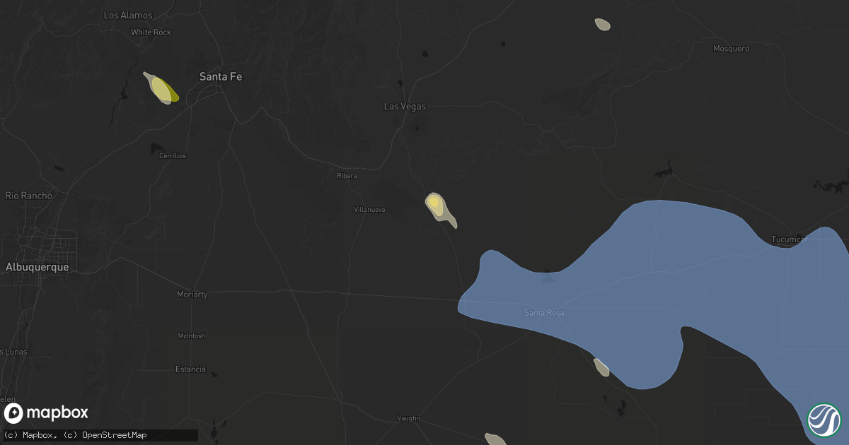 Hail map in Anton Chico, NM on June 15, 2026