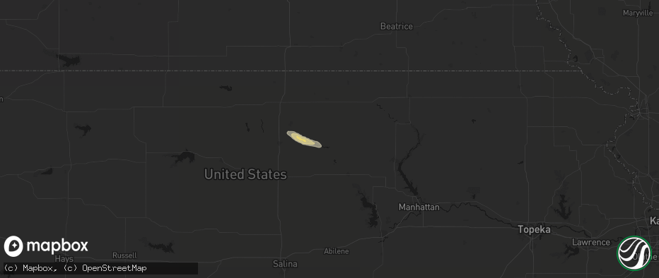 Hail map in Clifton, KS on June 15, 2026
