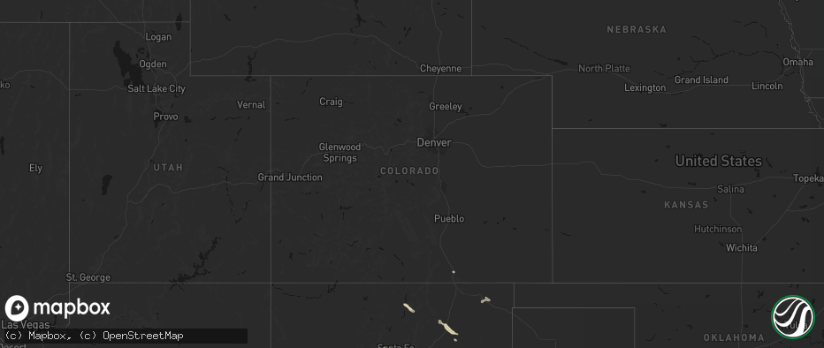 Hail map in Colorado on June 15, 2026