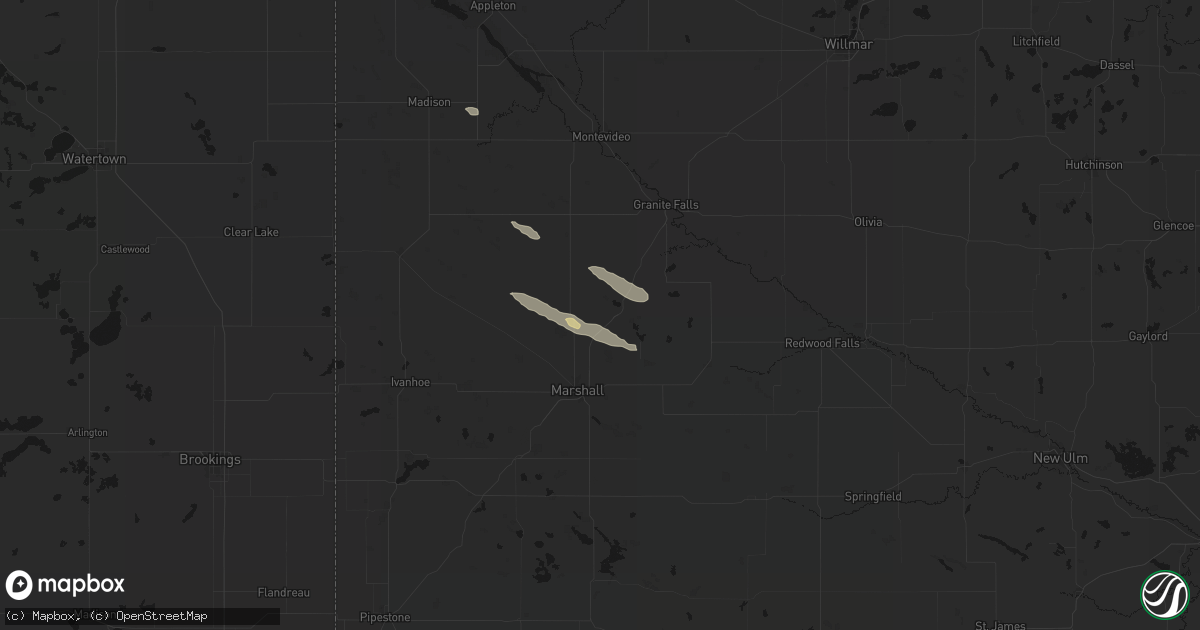 Hail map in Cottonwood, MN on June 15, 2026