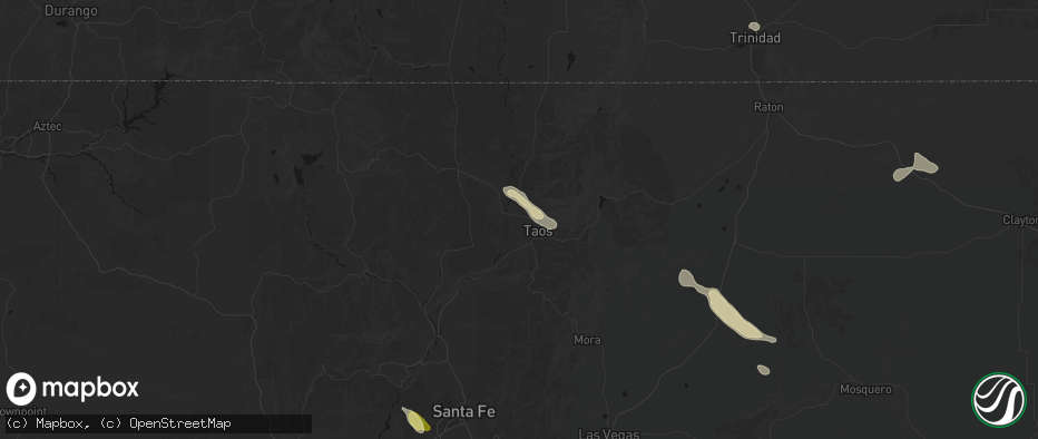 Hail map in El Prado, NM on June 15, 2026