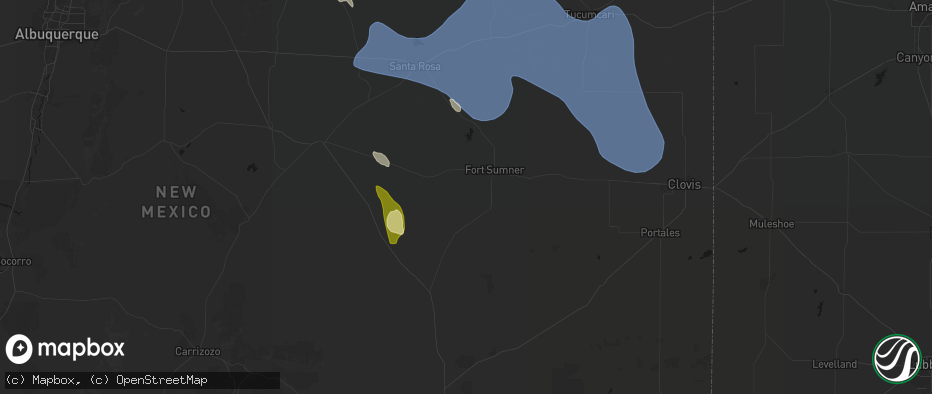 Hail map in Fort Sumner, NM on June 15, 2026