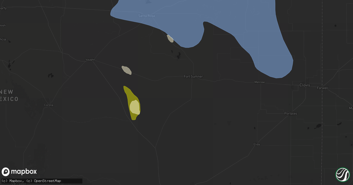 Hail map in Fort Sumner, NM on June 15, 2026
