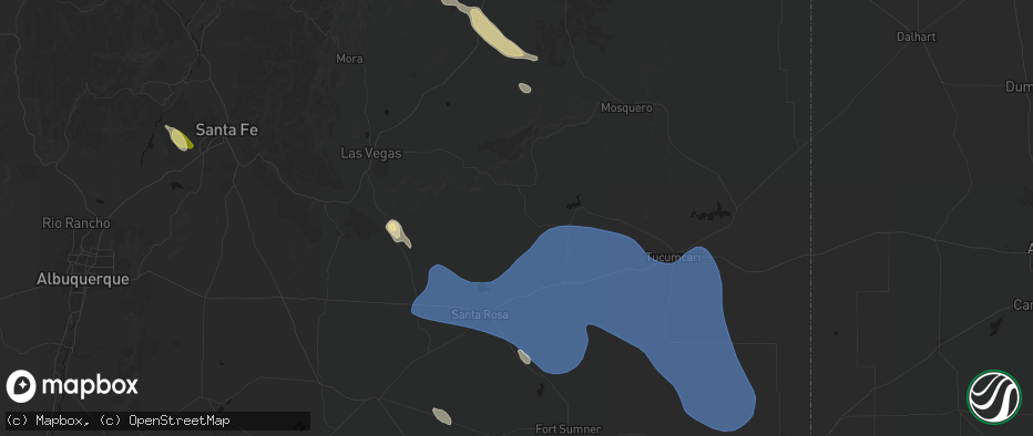 Hail map in Garita, NM on June 15, 2026